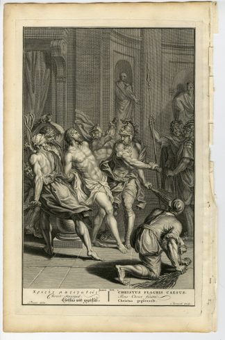 Antique Print-JESUS BEATEN AND MOCKED-PONTIUS PILATE-Bernards-de Hondt-1728