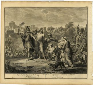 Antique Print-BIBLE-JESUS CHRIST-SIMON BEARING THE CROSS-Gouwen-de Hondt-1728