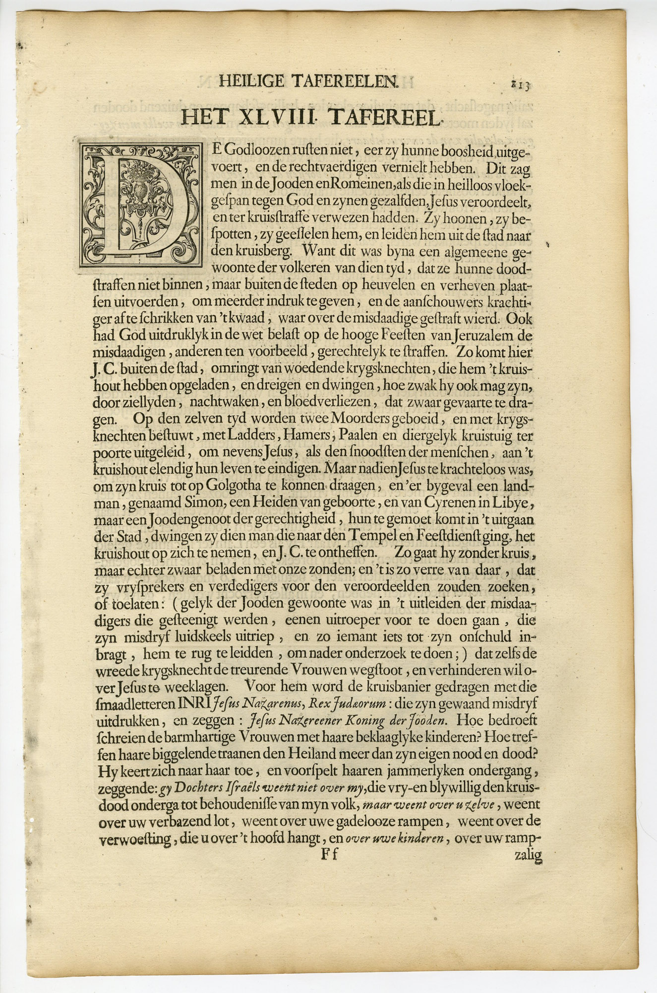 Pictura 14707 416x628 Antique Print-BIBLE-JESUS CHRIST-SIMON BEARING THE CROSS-Gouwen-de Hondt-1728 - Image 3