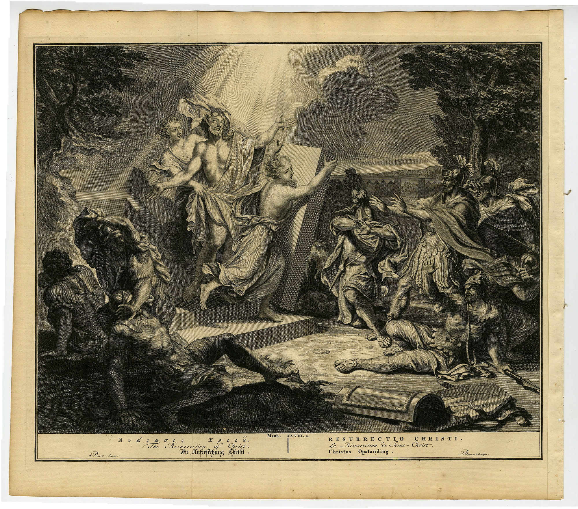 Pictura 14714 416x367 Antique Print-BIBLE-JESUS CHRIST-RESURRECTION-ANGEL-de Broen-de Hondt-1728