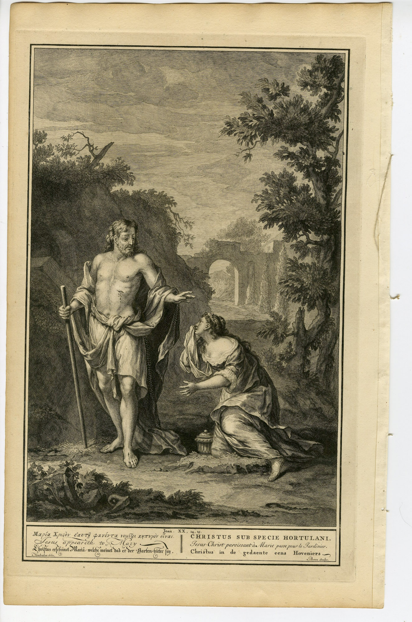 Pictura 14719 416x628 Antique Print-BIBLE-JOHN-CHRIST APPEARS TO MARY MAGDALENE-de Broen-de Hondt-1728
