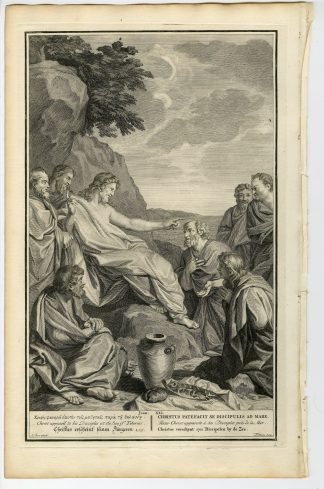 Antique Print-BIBLE-CHRIST-DISCIPLES-SEA GALILEE-TIBERIAS-Folkema-de Hondt-1728