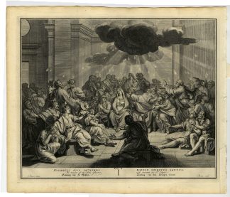 Antique Print-BIBLE-ACTS-JESUS CHRIST-MISSION-HOLY SPIRIT-de Broen-de Hondt-1728