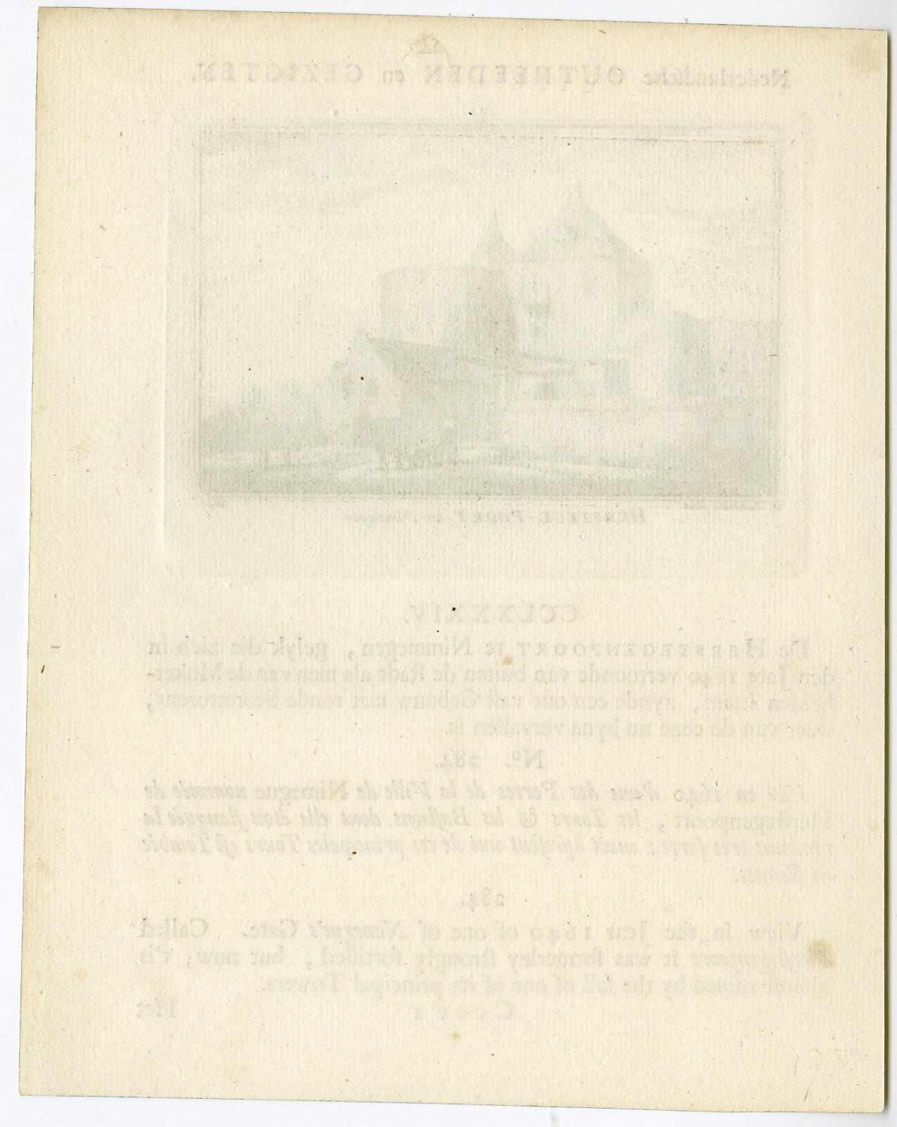 Pictura 14756 416x522 Antique Print-NIJMEGEN-HERSTEGE POORT-CITY GATE-NETHERLANDS-Rademaker-1693 - Image 2