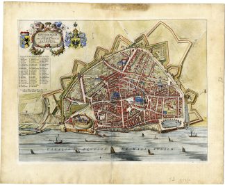 Antique Map-NIJMEGEN-PLAN-NOVIOMAGUM-NETHERLANDS-Blaeu-1649