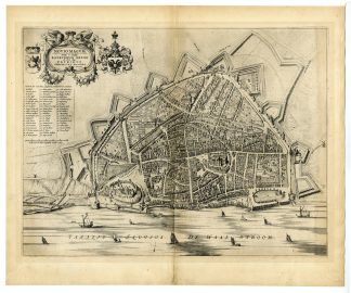 Antique Map-NIJMEGEN-PLAN-NOVIOMAGUM-NETHERLANDS-Blaeu-1649