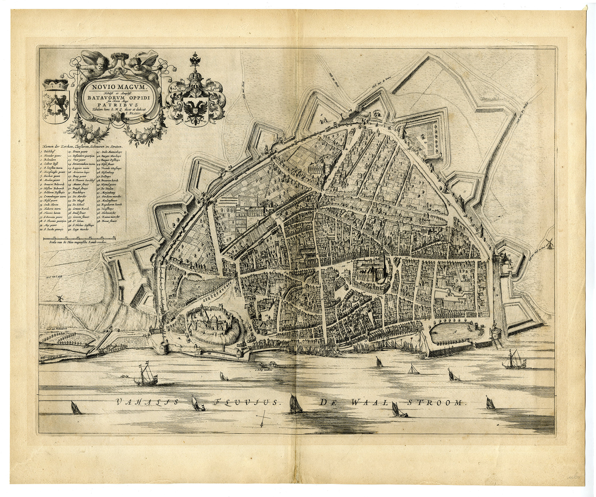 Pictura 14772 416x347 Antique Map-NIJMEGEN-PLAN-NOVIOMAGUM-NETHERLANDS-Blaeu-1649