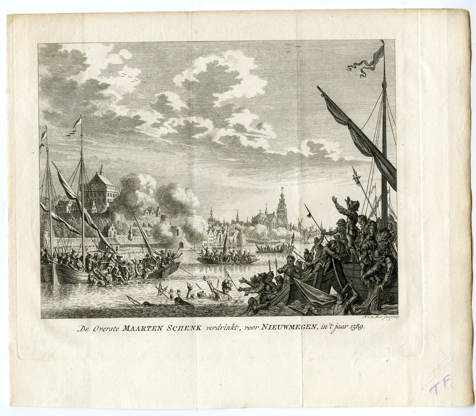 Pictura 14788 416x364 Antique Print-NIJMEGEN-SCHENCK-FAILED ATTACK-NETHERLANDS-van der Meer-1750