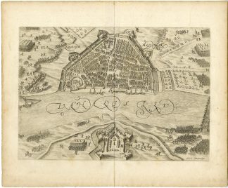 Antique Print-NIJMEGEN-SIEGE-KNODSENBURG-NETHERLANDS-Orlers-c. 1615