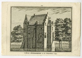 Antique Print-APPELENBURG HOUSE-OCHTEN-GELDERLAND-Spilman-de Beijer-1746