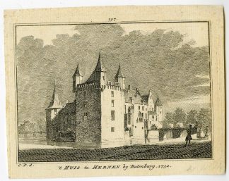 Antique Print-HERNEN CASTLE-BATENBURG-NETHERLANDS-Spilman-de Beijer-1746