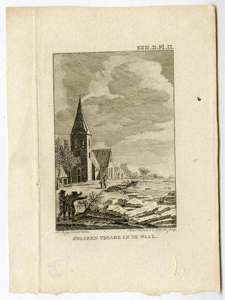 Antique Print-ICE DRIFT-WAAL-DODEWAARD-NETHERLANDS-Vinkeles-Buys-c. 1790