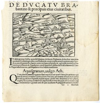 Antique Map-DUCHY OF BRABANT-NETHERLANDS-Munster-1572