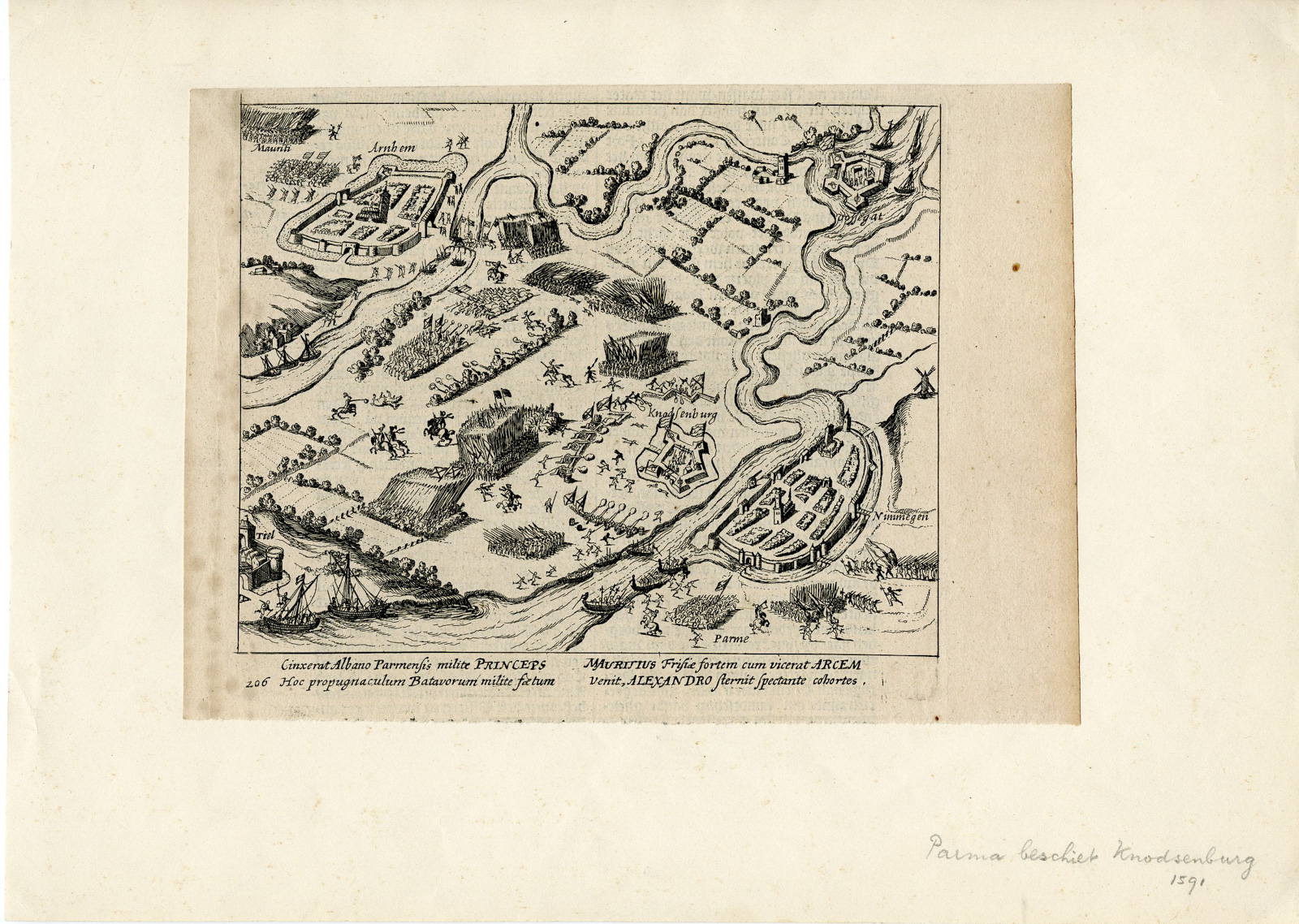 Pictura 14820 416x296 Antique Print-NIJMEGEN-SIEGE-KNODSENBURG-NETHERLANDS-Baudartius-1616