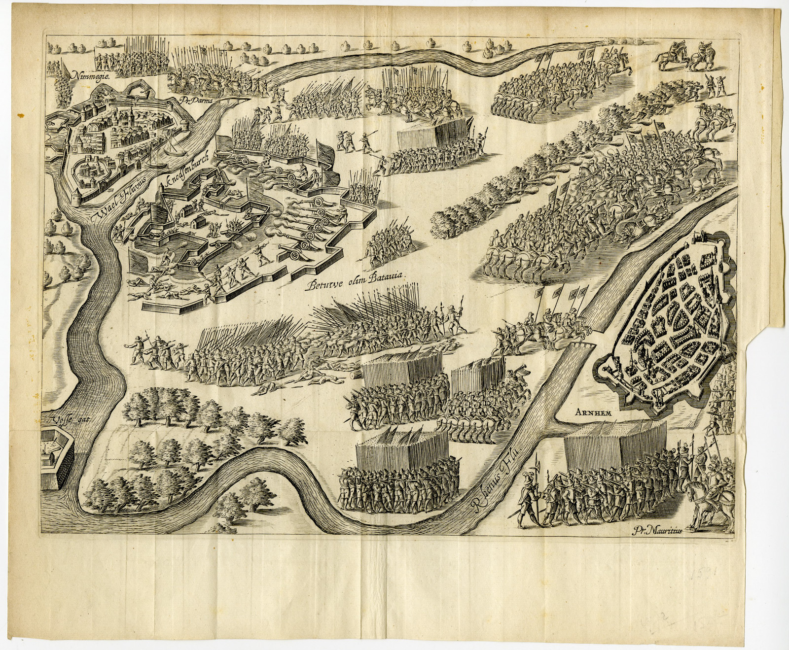 Pictura 14822 416x343 Antique Print-NIJMEGEN-SIEGE-KNODSENBURG-NETHERLANDS-Dolendo-Orlers-1615