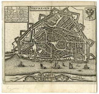 Antique Print-NIJMEGEN-PLAN-KNODSENBURG-NETHERLANDS-Guizcciardini-1633