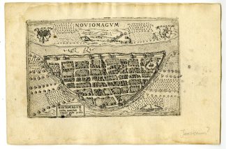 Rare-Antique Map-NIJMEGEN-PLAN-NOVIOMAGUM-NETHERLANDS-Valegio-c.1620