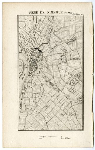 Antique Map-NIJMEGEN-SIEGE-NETHERLANDS-Panckoucke-1817