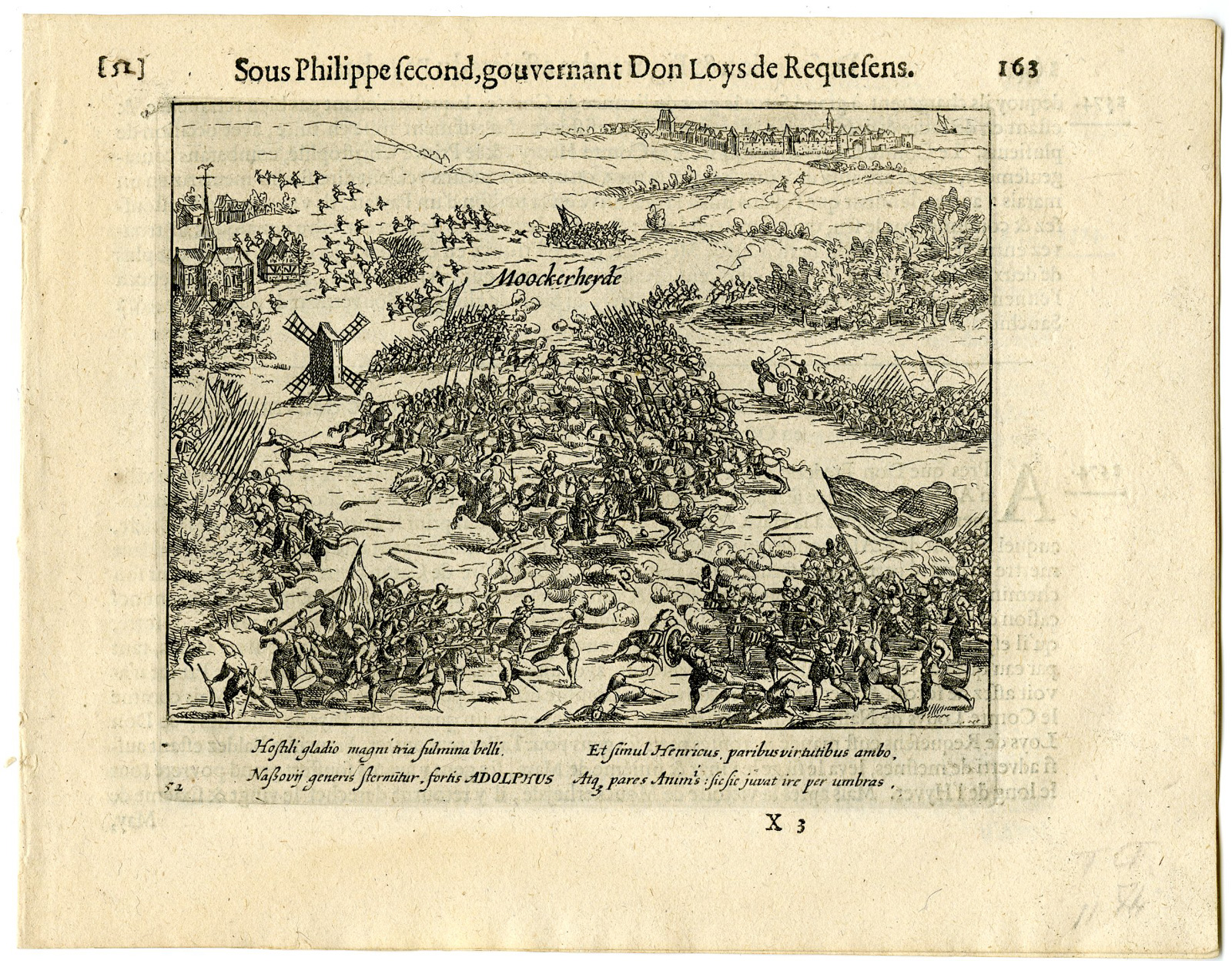 Pictura 14840 416x324 Antique Print-BATTLE OF MOOKERHEIDE-NETHERLANDS-Baudartius-1616