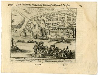Antique Print-NIJMEGEN-FAILED ATTACK-WAAL-SCHENCK-NETHERLANDS-Baudartius-1616