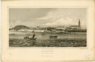 Antique Print-NIJMEGEN-VIEW-WAAL RIVER-NETHERLANDS-Poppel-Terwen-1858
