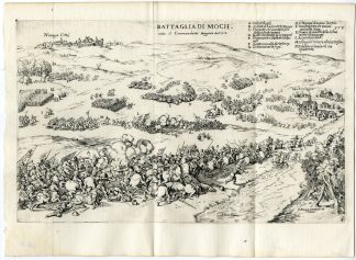 Rare-Antique Print-BATTLE OF MOOKERHEIDE-MOCH-NETHERLANDS-Furlani-Ballino-1580
