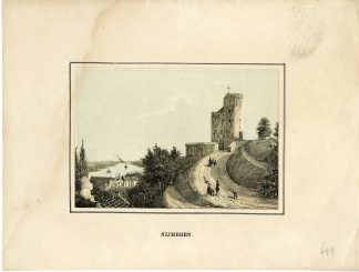 Rare-Antique Print-NIJMEGEN-VIEW-BELVEDERE-NETHERLANDS-Hoogkamer-Howen-c. 1850