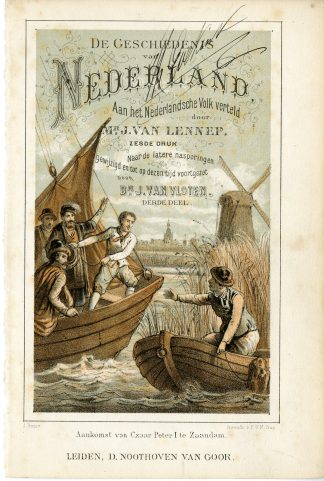 Antique Print-TSAR PETER THE GREAT-ZAANDAM-NETHERLANDS-Trap-Smies-1880