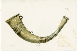 Antique Print-DRINKING HORN-ARTEFACT-NETHERLANDS-Mulder-Leeuw-1880