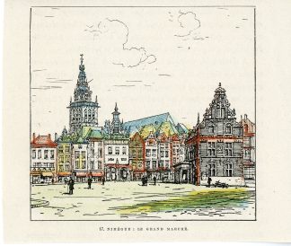 Antique Print-NIJMEGEN-TOWN SQUARE VIEW-NETHERLANDS-Lalanne-Havard-1882
