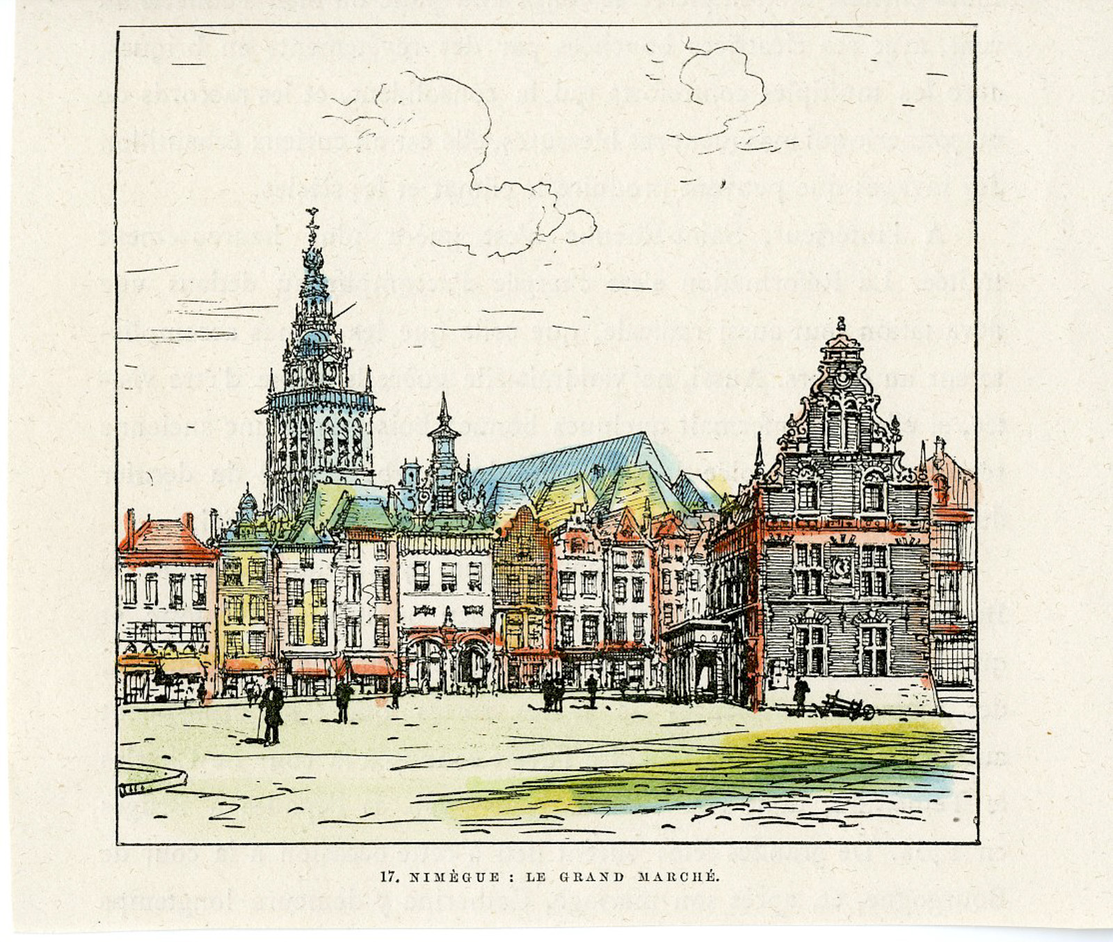 Pictura 14870 416x352 Antique Print-NIJMEGEN-TOWN SQUARE VIEW-NETHERLANDS-Lalanne-Havard-1882