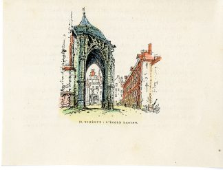 Antique Print-NIJMEGEN-LATIN SCHOOL VIEW-NETHERLANDS-Lalanne-Havard-1882