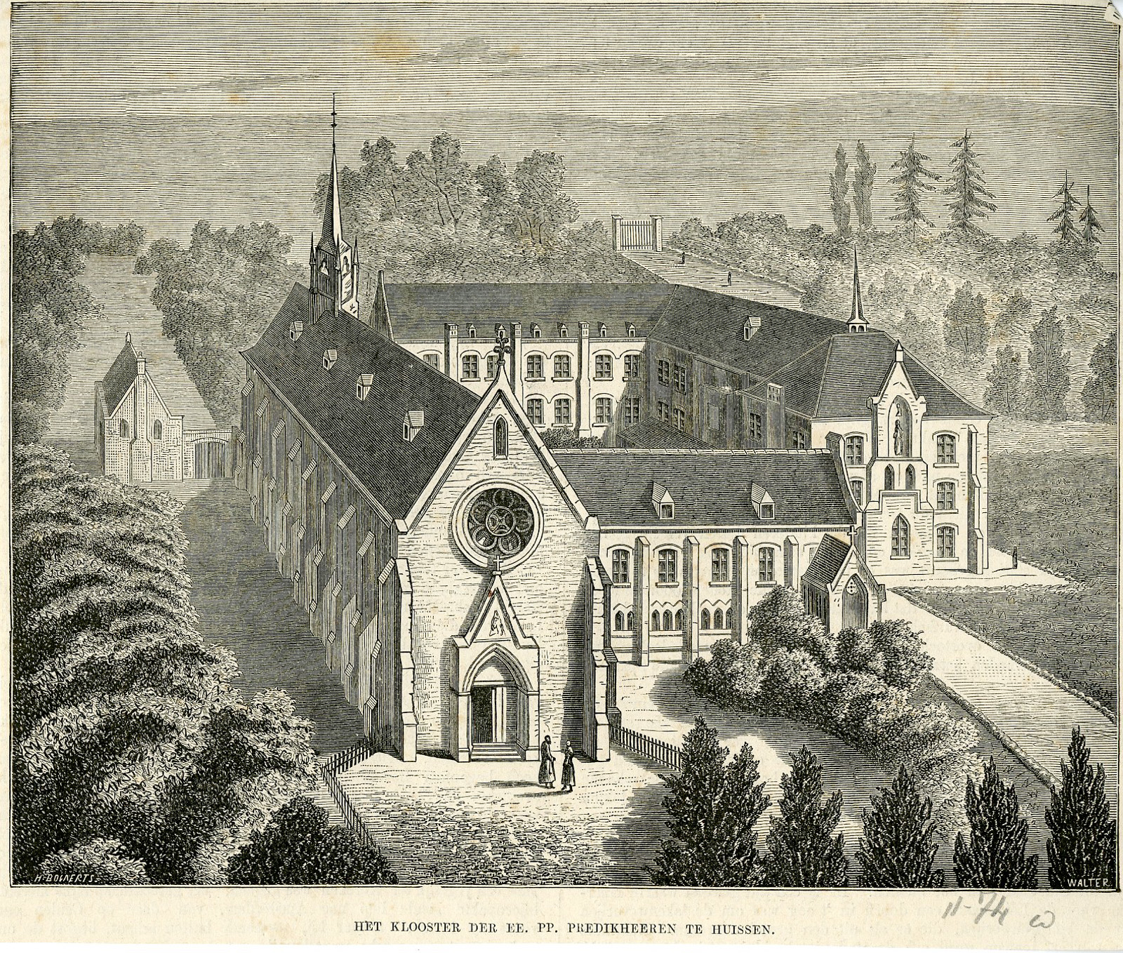 Pictura 14879 416x353 Antique Print-HUISSEN-DOMINICAN MONASTERY-NETHERLANDS-Walter-c. 1875