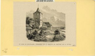 Antique Print-DODEWAARD-CHURCH-VIEW-NETHERLANDS-Kuntz-Hekking-1861