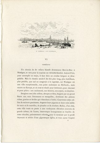 Antique Print-NIJMEGEN-MARKET-LATIN SCHOOL VIEW-Lalanne-Havard-1882