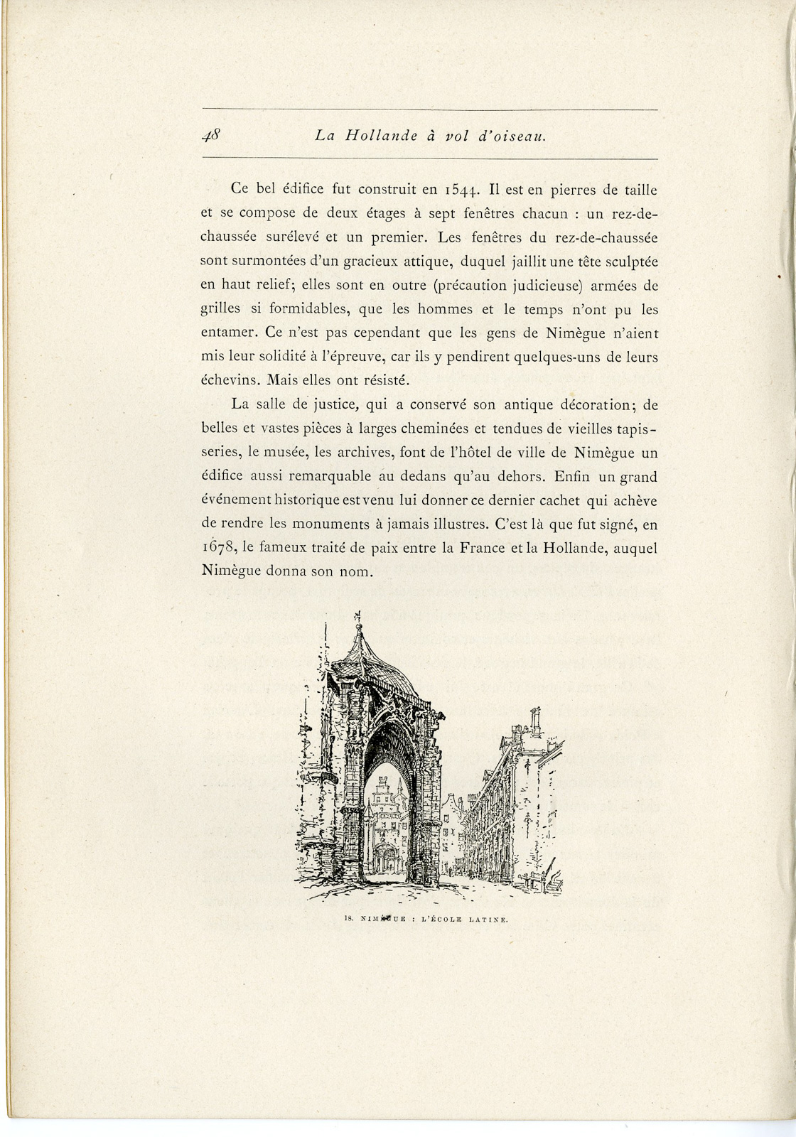 Pictura 14886 416x594 Antique Print-NIJMEGEN-MARKET-LATIN SCHOOL VIEW-Lalanne-Havard-1882 - Image 3