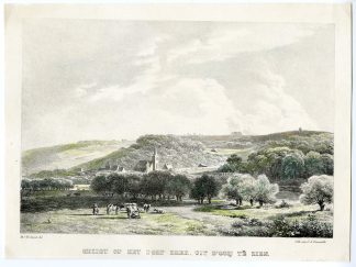 Rare-Antique Print-NIJMEGEN-BEEK-OOIJ-VIEW-Daiwaille-Koekkoek-c. 1830