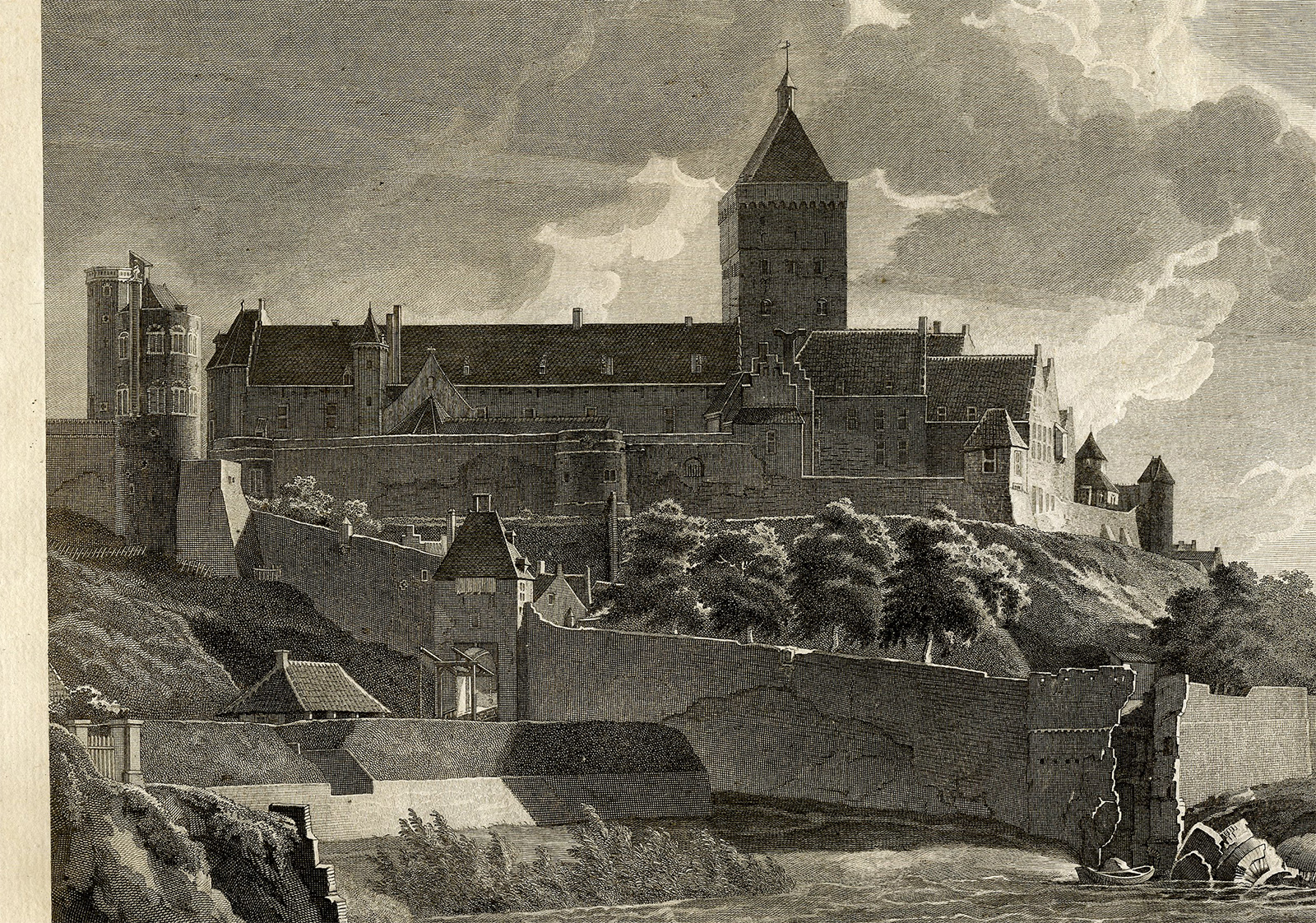 Pictura 14953 416x292 2-Antique Prints-NIJMEGEN-VALKHOF-CASTLE-NETHERLANDS-Thelott-Hoogers-c. 1795 - Image 3