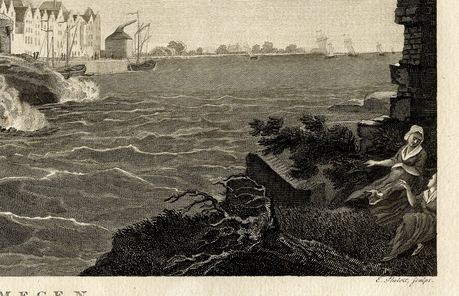 Pictura 14954 416x268 2-Antique Prints-NIJMEGEN-VALKHOF-CASTLE-NETHERLANDS-Thelott-Hoogers-c. 1795 - Image 4