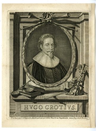 Antique Print-PORTRAIT-HUGO DE GROOT-GROTIUS-Gunst-Mierevelt-1710