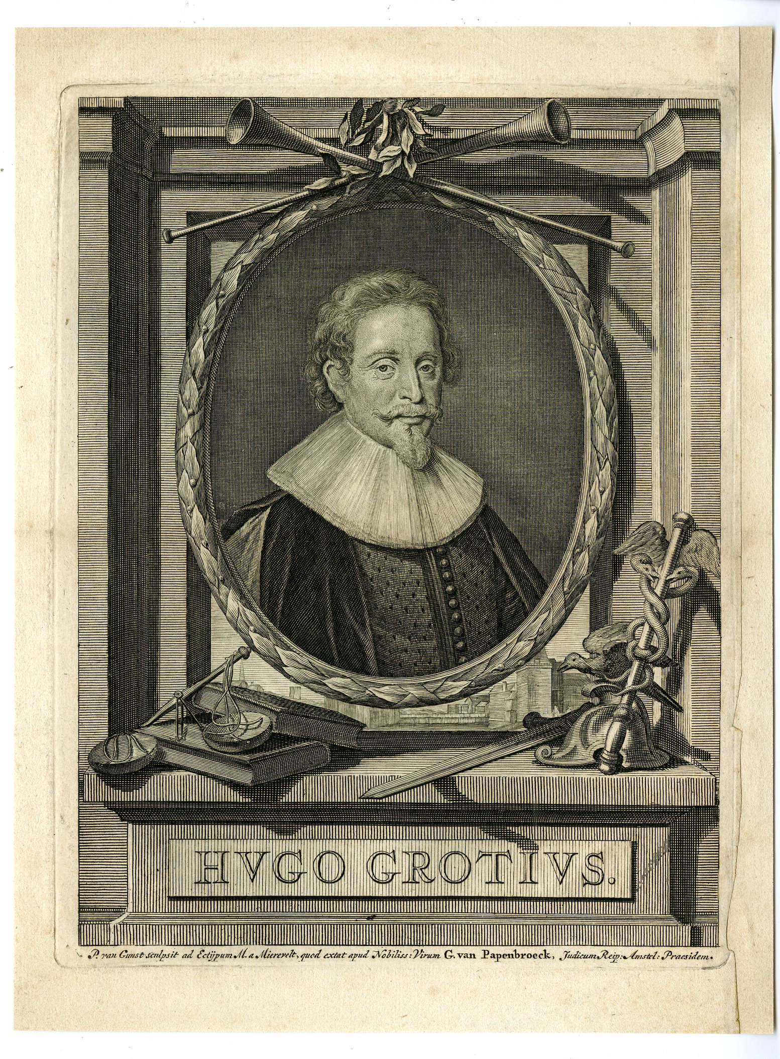 Pictura 15012 416x564 Antique Print-PORTRAIT-HUGO DE GROOT-GROTIUS-Gunst-Mierevelt-1710