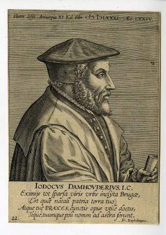 Antique Print-PORTRAIT-JOOS DE DAMHOUDER-DAMHOUDERIUS-Galle-1608