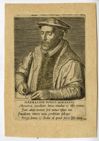 Antique Print-PORTRAIT-HADRIANUS JUNIUS-DE JONGHE-Galle-1608
