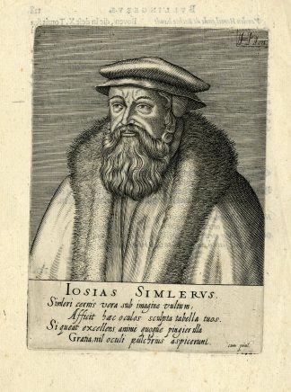 Antique Print-PORTRAIT-JOSIAS SIMMLER-SIMLERUS-REFORMATION-Hondius-1602