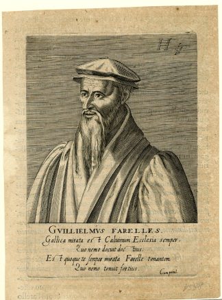 Antique Print-PORTRAIT-GUILLAUME FAREL-FARELLUS-REFORMATION-Hondius-1602