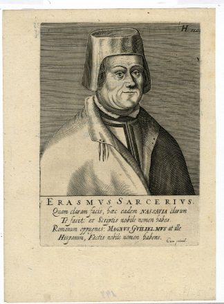 Antique Print-PORTRAIT-ERASMUS SARCERIUS-REFORMATION-Hondius-1602