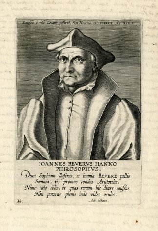 Antique Print-PORTRAIT-JOHANNES BEVER-BEVERUS-Galle-1608