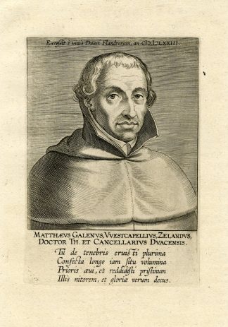 Antique Print-PORTRAIT-MATTHEUS VAN GALEN-GALENUS-Galle-1608