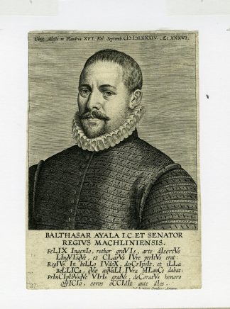 Antique Print-PORTRAIT-BALTHASAR AYALA-Galle-1608