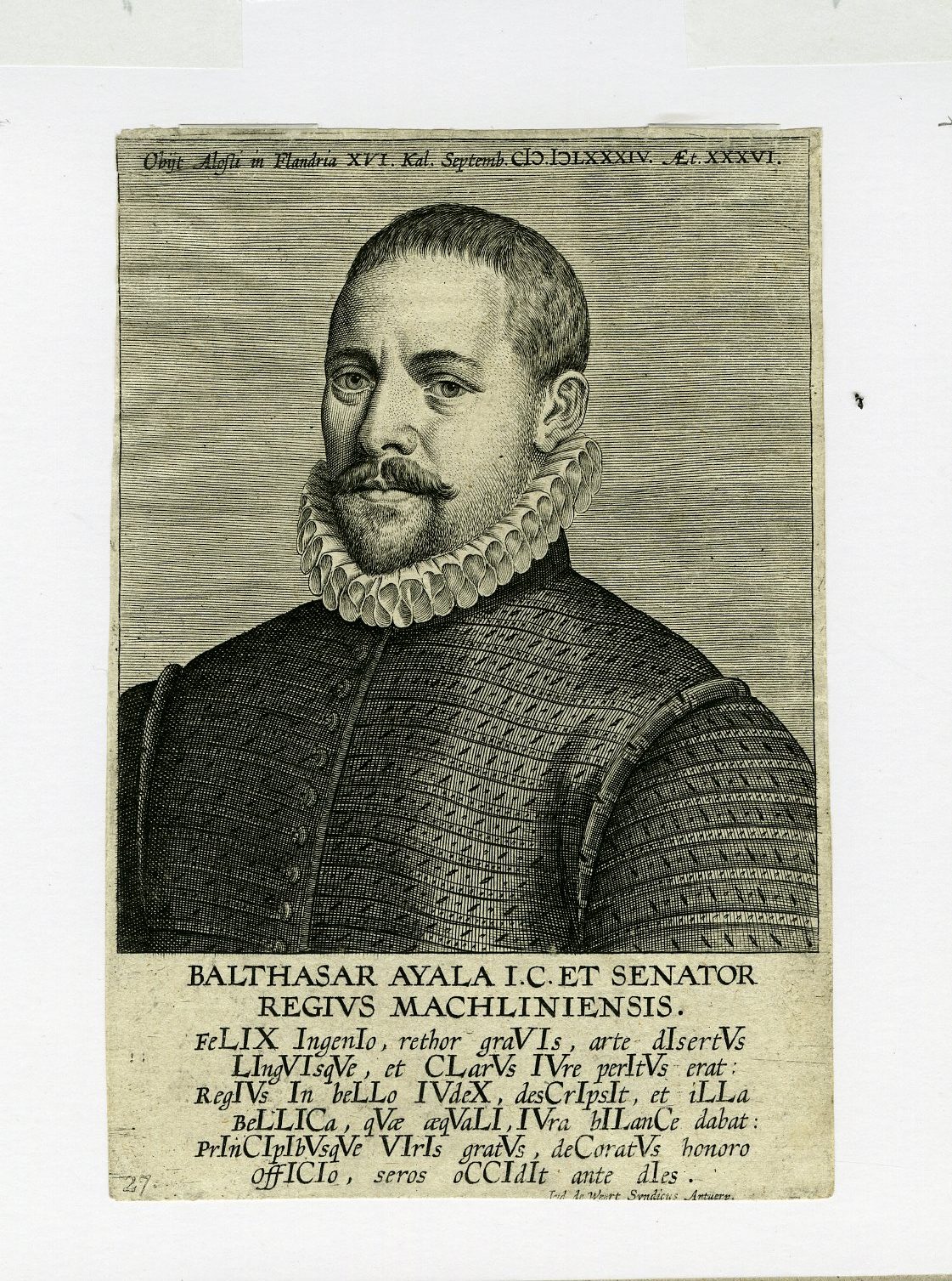 Pictura 15039 416x559 Antique Print-PORTRAIT-BALTHASAR AYALA-Galle-1608